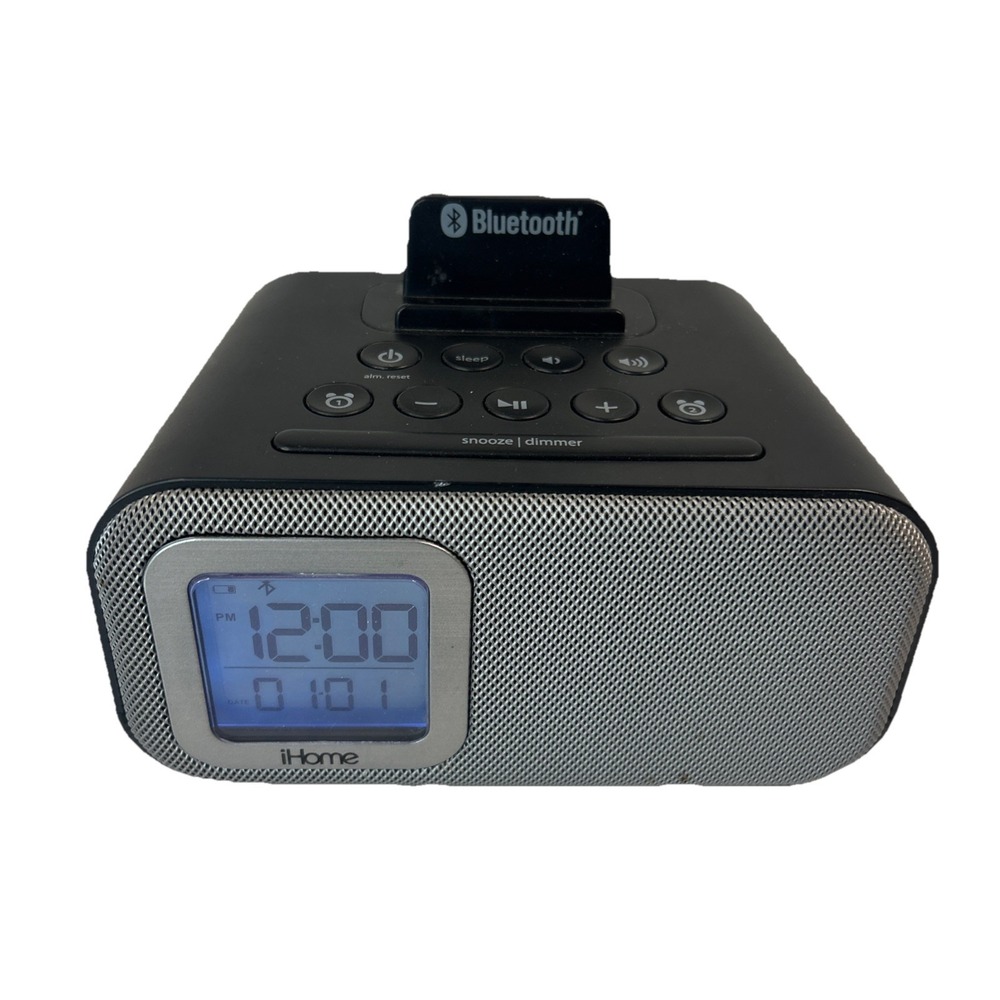 iHome‎ Model iBT22A Bluetooth Stereo Alarm Clock Works Read